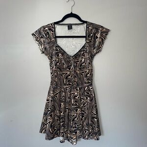 Retro Marble Print Playsuit